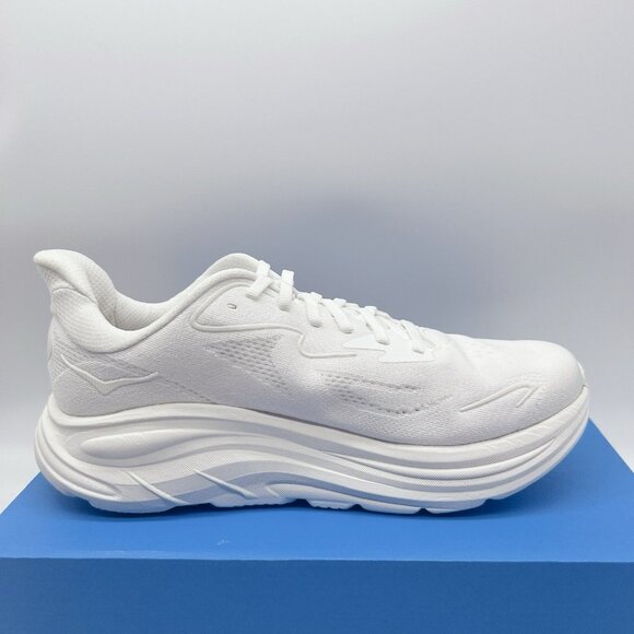 Hoka One One Clifton 10 Running Shoe Sneaker White Womens US 9.5 D Wide - Picture 9 of 13